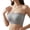Grey, variant on Sporty Bandeau Bra Strapless Letter Band Seamless Bralette Navy XL