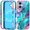 Blue, variant on CASEFIV for iPhone 17 Case,Compatible with Mag-Safe,Slim Shockproof Rugged Marble 6.3 inch Phone Case for Women Girls,Purple Blue