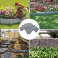 thumbnail image 3 of Paquete de 10 piezas grises Valla de plástico balcón macetero rectangular jardín césped suelo vegetal retención valla de piedra de imitación a prueba de césped tamaño ANGGREK Otros, 3 of 8