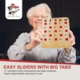 thumbnail image 3 of MR CHIPS Jam-Proof Bingo Cards with Sliding Windows, 50 Reusable Shutter Cards, 75 Calling Cards 1 Master Board in Tan Woodgrain Style, 3 of 9