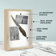 thumbnail image 2 of 28x41 Shadow Box Frame Brown | 1.125 inches Deep Real Wood Rustic Shadowbox Display Frame | UV, 2 of 8
