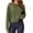 Army Green, variant on PINSPARK Oversized Crewneck Sweatshirts Women Long Sleeve Cropped Pullover Sweat Shirts Lightweight Workout Crop Top Fall Travel