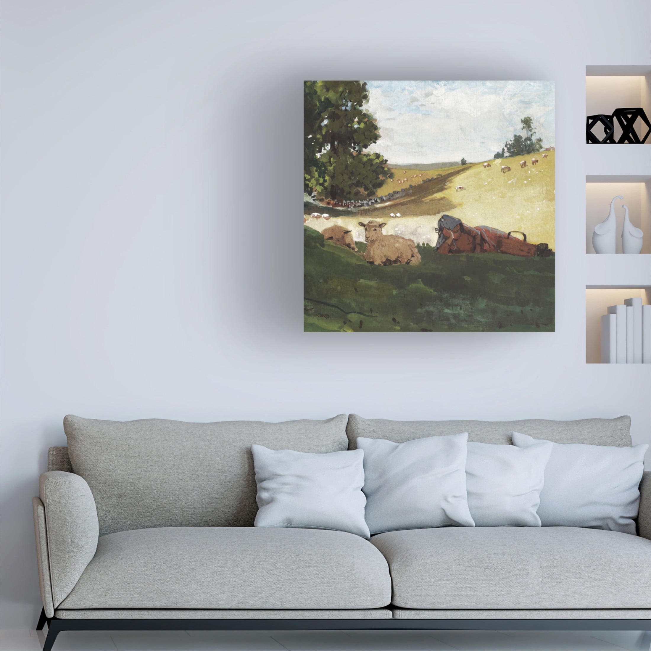 Trademark Fine Art Winslow Homer Homer's Sheep Countryside III Canvas Wall Art