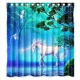 thumbnail image 1 of ABPHQTO Unicornio Caballo Cortina de ducha Cortina de ducha impermeable 160x180 cm, 1 of 2