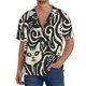 thumbnail image 1 of Fotbe Abstract Cat Faces Pattern Camisa Estampada de Manga Corta para Hombre, Casual de Verano, Estilo Playero, Sin Arrugas-4X-Large, 1 of 5