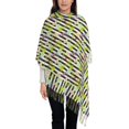 thumbnail image 3 of Xecao Striped With Palm Tree Branches Pattern Womens Winter Scarf Fall Scarf Oversized Large Scarf for Women Warm Shawl Wrap, 3 of 8