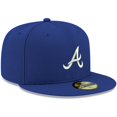 thumbnail image 3 of Men's New Era Royal Atlanta Braves White Logo 59FIFTY Fitted Hat, 3 of 6
