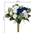 thumbnail image 5 of S SERENABLE Wedding Bouquet Artificial Flowers Creative Bridal Bouquet Bride Holding Bouquet for Decor Weddings Centerpieces Blue, 5 of 8