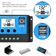 thumbnail image 4 of LNKOO Solar Charge Controller, Upgraded Solar Panel USB Port Solar Panel Battery Intelligent Regulator, Multi-Function Adjustable LCD Display Street Light Controller, 12V24V 30A, 4 of 7