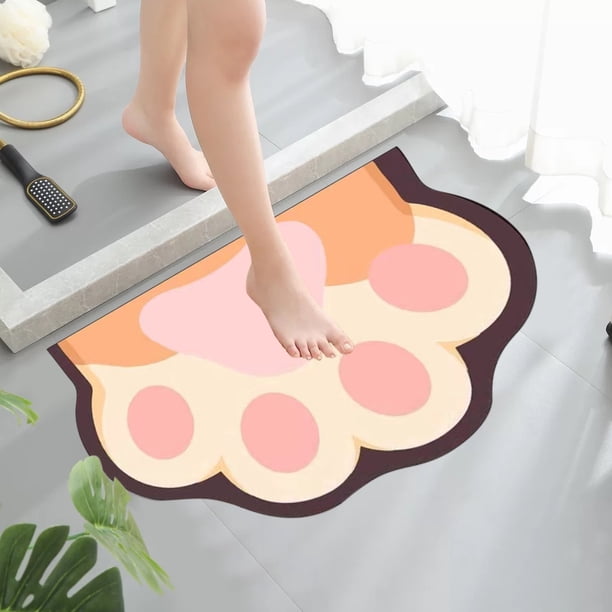 Xihbxyly Ofertas En Dolares Alfombrilla Absorbente para Baño con Barro de Diatomeas Que Absorbe Rápidamente El Agua, Envuelve Firmemente Los Bordes y Es Fácil de Almacenar, Estable y Antideslizante