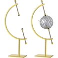 thumbnail image 1 of Pcs Medium Golden Toned Sphere Holder Metal Caliper Stand Caliper Style Crystal Display Stand For Rock Coin Egg Shell Gem Mineral Ornament, 1.73 X 2.8, 1 of 5