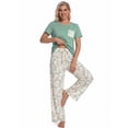 thumbnail image 5 of DAKIMOE Womens Pajama Sets 2 Piece Sets for Women Summer Sets Short Sleeve Pajamas Lounge Set Casual Sleepwear Loungewear PJS, S-XXL, 5 of 10