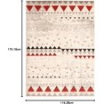 thumbnail image 3 of ECARPETGALLERY Modern Geometric Area Rug for Living Room Bedroom, Ivory Red Carpet, 3'11''x5'7'', 3 of 8