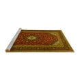 thumbnail image 2 of Ahgly Company Machine Washable Indoor Rectangle Medallion Yellow Traditional Area Rugs, 4' x 6', 2 of 4