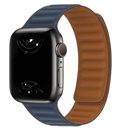Open Box Astra Straps Vista Silicone Link Band Apple Watch 42, 44, 45, 49mm - DARK BLUE