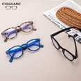 thumbnail image 5 of EYEGUARD Round Reading Glasses Blue Light Blocking, Unisex Computer Readers with Spring Hinge, Anti Glare Eyeglasses,Blue, 5 of 5