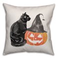 thumbnail image 2 of Creative Products Halloween Cat and Pumpkin 16x16 Spun Poly Pillow, 2 of 3