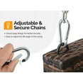 thumbnail image 3 of Ktaxon Iron, PE rattan, Polyester Hanging Chair with Back & Seat Cushions and Metal Chains, Brown, 3 of 8