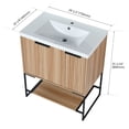 thumbnail image 4 of beingnext  24"/30"/48" Bathroom Vanity with Sink, Freestanding Bathroom Vanity with Soft Close Door & Drawer and Open Shelf 29.5"W x 18.1"D x 35"H -, 4 of 5