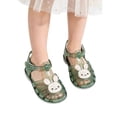 thumbnail image 2 of JIAYUE Toddler Boys Girls Jelly Sandals Lightweight Kids Soft Sole Closed Toe Hook And Loop Beach Shose Cute Rabbit Detail Summer Breathable Footwear For Outdoor Play, 2 of 6