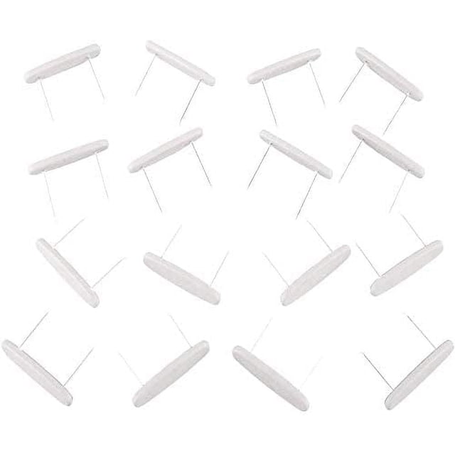 Alfileres para faldón de cama | Blancos | Talla única | Juego de 8