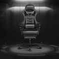 thumbnail image 2 of FULLWATT Racing Video Gaming Chair High Back Large Size Ergonomic Adjustable Swivel Reclining Executive Computer Chair with Headrest and Lumbar Support PU Leather Executive Office Chair Gray, 2 of 8