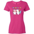 thumbnail image 3 of Inktastic I Believe in You Cute Rainbow Unicorns Women's T-Shirt, 3 of 5