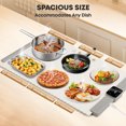 thumbnail image 5 of Electric Warming Tray, Warming Mat for Food , Portable Large Food Warmers Mat for Buffets Parties,Full Surface Fast Heating,5 Temperature Setting,White, 5 of 7