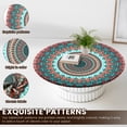 thumbnail image 2 of Tcwhniev Round Tablecloth with Elastic Edge, 40inch Waterproof Round Fitted Vinyl Tablecloth, Waterproof Wipeable TableCover for Indoor Outdoor, 2 of 8