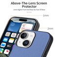 thumbnail image 2 of Designed for iPhone 14 Classic Case, Slim Leather Luxury Business PU Non-Slip Texture Grip Shockproof Bumper Protective Phone Cover Men Women For iPhone 14,Blue, 2 of 8
