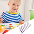 thumbnail image 5 of Nylon Paint Brush Set 6 Pieces for Acrylic Watercolor Oil Painting Purple, 5 of 6