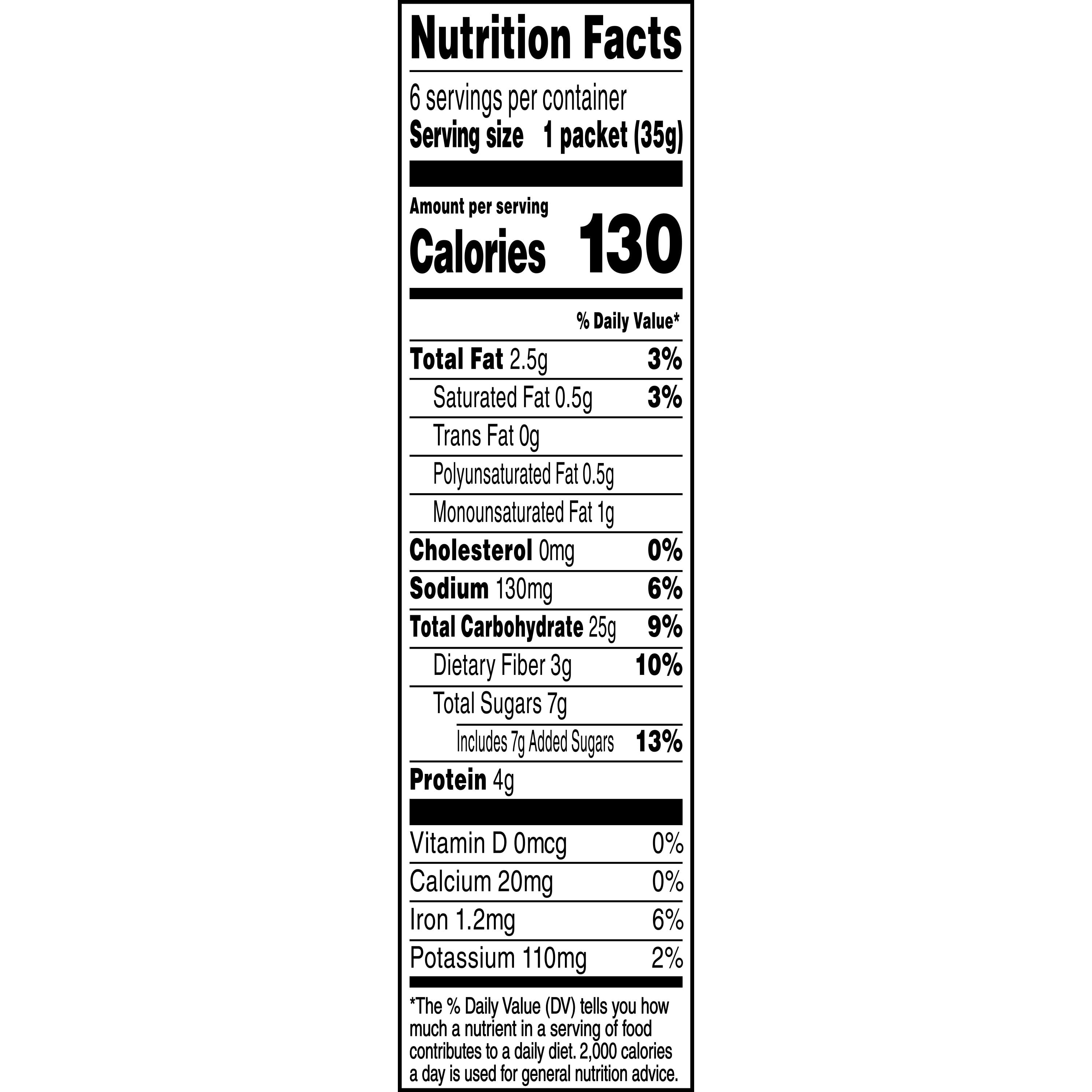 Quaker Instant Oatmeal Cookies & Cream, 6 Packets
