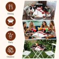 thumbnail image 7 of Black Christmas Round Tablecloth, Fitted Table Cover with Elastic for 45"-54" Round Tables, Red Snowman Xmas Tree Snowflake Winter Table Cloth Outdoor Indoor Dinning Party Waterproof Tablecloths, 7 of 7