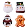 thumbnail image 4 of Caja de hojalata con forma de hombre de jengibre y dibujos animados, caja de regalo con forma de pingüino, muñeco de nieve y Papá Noel, contenedores para decoraciones navideñas, 4 of 6