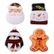 thumbnail image 4 of Decoraciones navideñas Caja de galletas con forma de hombre de jengibre Caja de dulces de Papá Noel Caja de hojalata con forma de muñeco de nieve de dibujos animados, 4 of 6