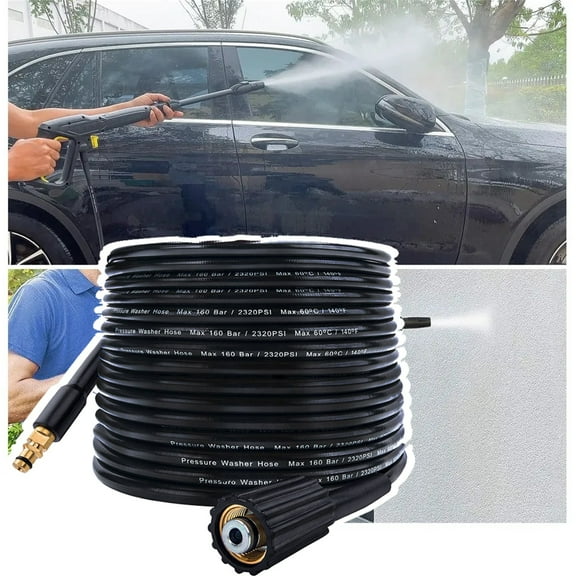 Jingjianm High-Pressure Washer Hose 50ft, 3600 PSI Heavy Duty Replacement Hose with Quick Connect, Durable & Flexible Multicolor