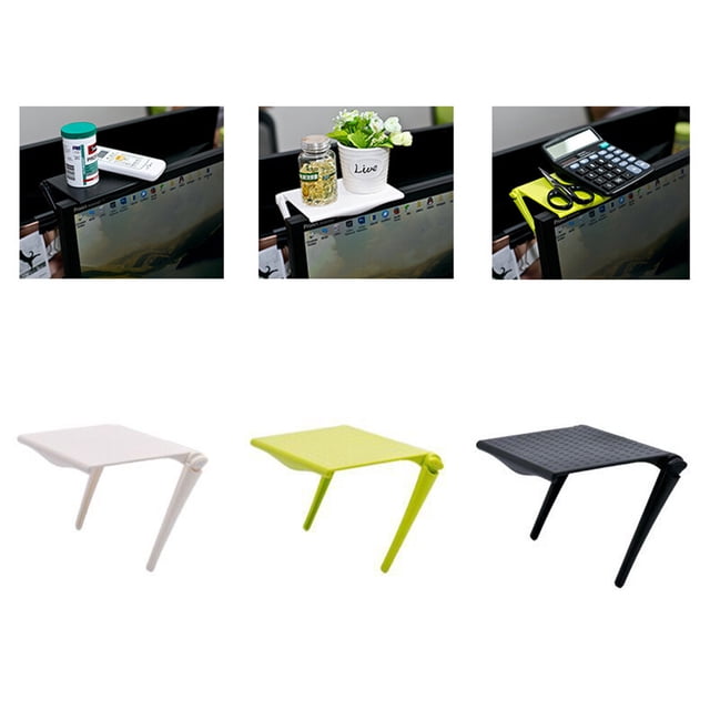 SKISUNO Desktop Storage Bracket Computer Display Shelf Black Plastic Storage for Home Office 1Pack Back to School
