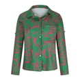 thumbnail image 1 of T-Shirts à Manches Longues pour Femmes T-Shirt Décontracté Imprimé Manches Longues Col Rabattu Boutons Cardigan Blouse Hauts T-Shirts Longs pour Femmes Hauts à Manches Longues pour Femmes, 1 of 6