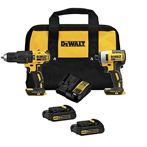 DEWALT DCK276C2 Perceuse à Marteau et Perceuse à Impact, Ensemble de 2 Outils, 20 V