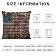 thumbnail image 5 of Autua American Flag Lights Graphic Decorative Cushion Throw Pillow Cover for Home Couch Living Room Bed Sofa - Short Plush 1PC 22x22in, 5 of 5