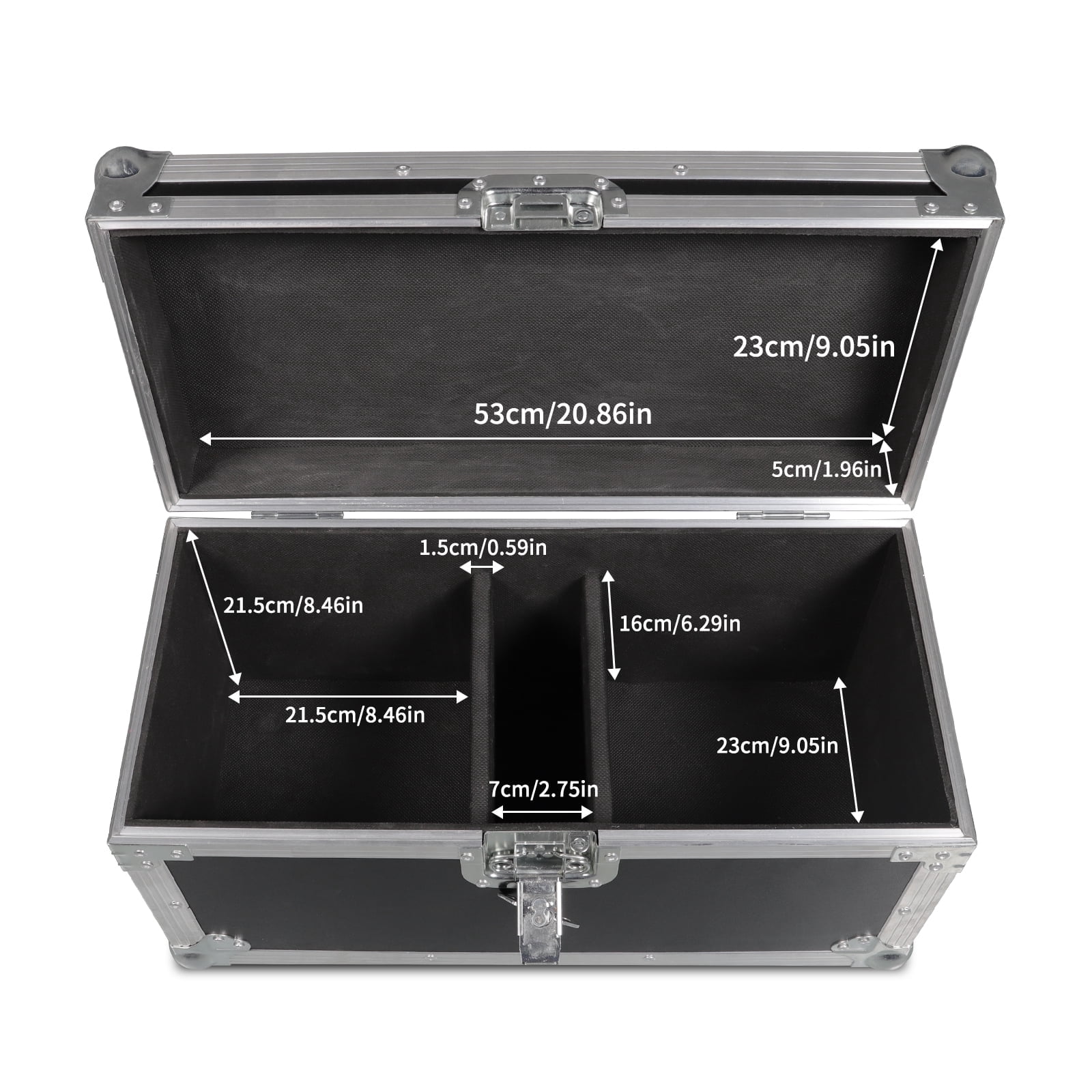Cold Spark Machine Flight Case for 2Pcs DJ Stage Effect DMX Firework Machine,Convenient for Carrying for Weddings,Parties,Concerts