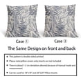 thumbnail image 5 of Blue Leaf Plant Pillow Covers 16X16 Inch Herbs Botanical Fern Vintage Leaves Floral Decorative Pillow Cases Set of 2 Cotton Linen Throw Pillows Farmhouse Home Decor For Sofa Couch Cushion Outdoor, 5 of 6