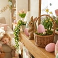 thumbnail image 6 of Hand Crocheted Easter Eggs - Khaki Foam Filled Knitted Ornaments for Baskets, Easter Tree Hanging Decor, Soft Fabric Egg Hunt Props, Rustic Spring Home Decoration, 6 of 6