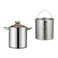 thumbnail image 5 of Fiocias Stainless Steel Stockpot Cooking Pot Boiling Cookware All Hob Types Use for Deep no clamp, 5 of 9