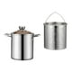 thumbnail image 5 of Olla de acero inoxidable para cocinar, universal, con fondo reforzado, multiusos sin abrazadera, 5 of 9