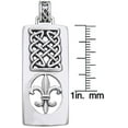 thumbnail image 2 of Jewelry Trends Sterling Silver Fleur De Lis Celtic Knot Pendant on Box Chain Necklace, 2 of 4