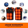 thumbnail image 4 of Chaqueta Calefactable Eléctrica Chaleco Unisex Plegable para Trekking Esquí Ciclismo, 4 of 9