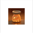 thumbnail image 3 of Quemadores de aceite de cera con patrón de flores de cerámica, calentador de vela de cera derretido para decoración del hogar LYD Velas, candelabros, 3 of 7