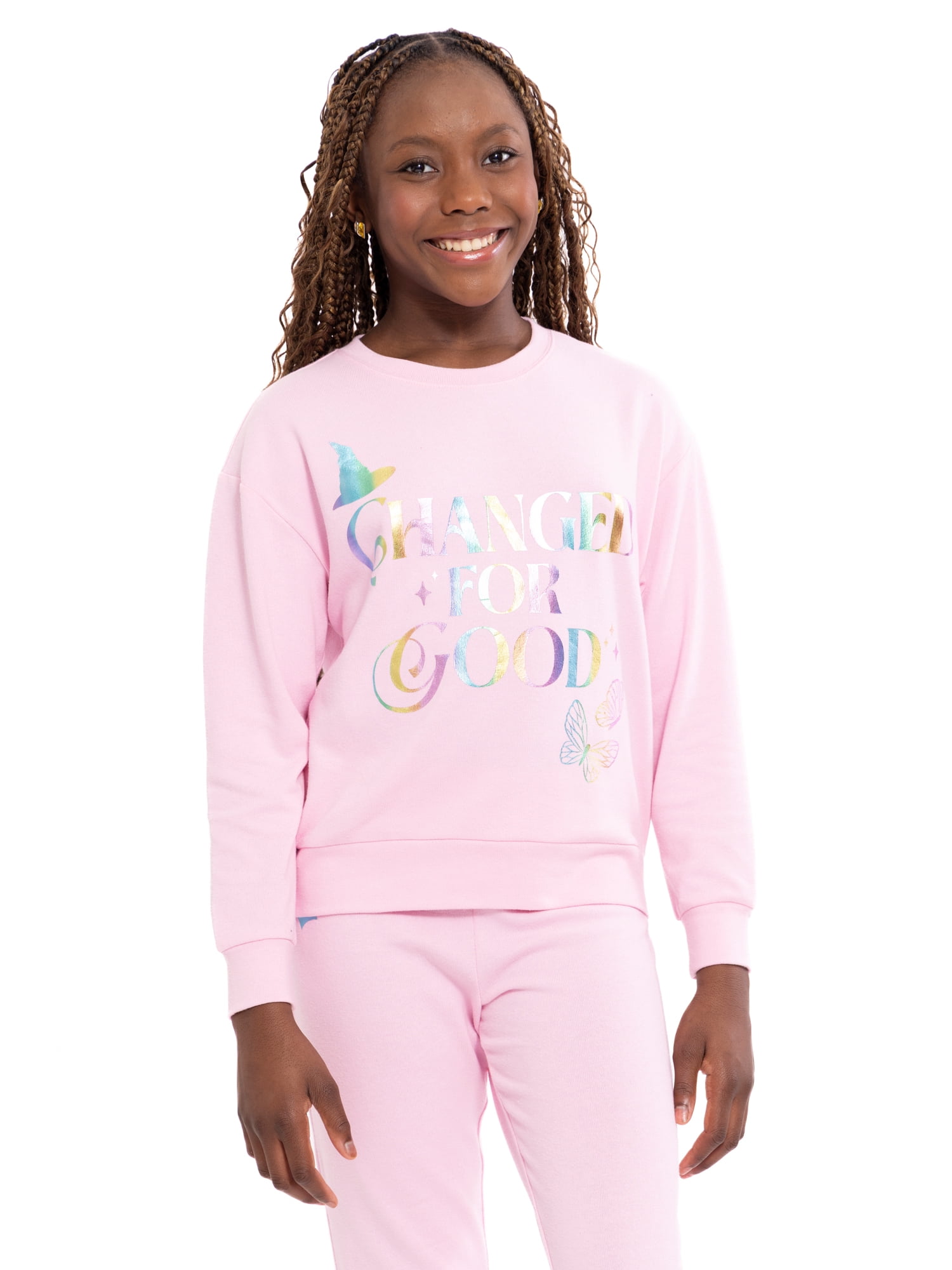 Wicked: For Good Girls Foil Graphic Sweatshirt, Sizes 4-16