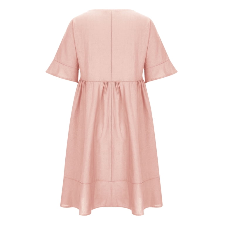 drop waist dress knee length Miss Circle Reina Blue Cotton Poplin Drop Waist Corset Midi Dress S